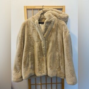 Zara Faux Fir Cream Teddy Jacket